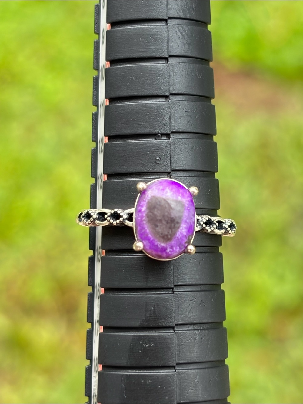 RARE Sugilite 925 Silver Adjustable Ring